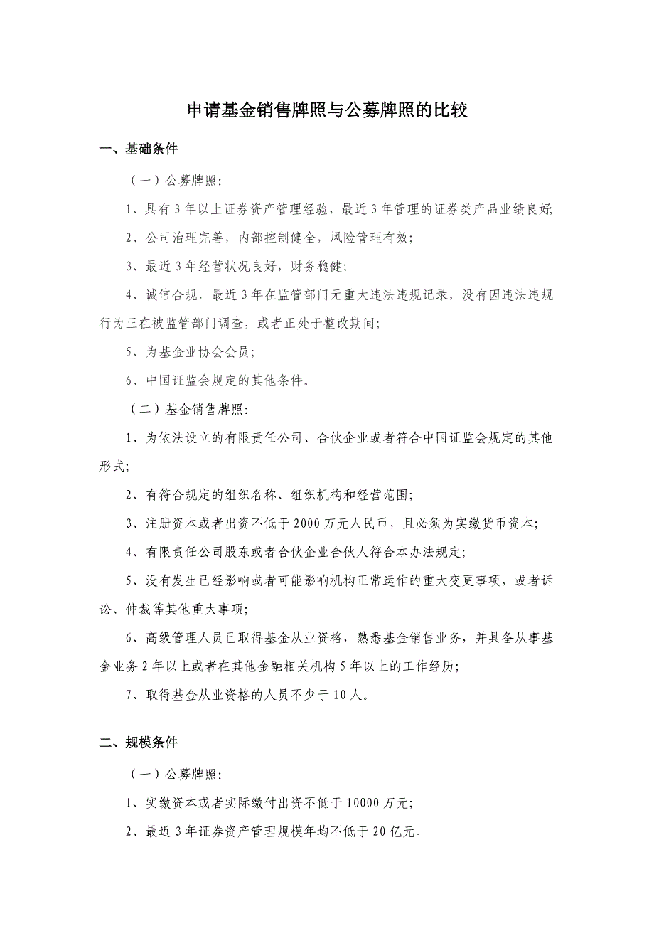 基金销售牌照VS公募牌照_第1页