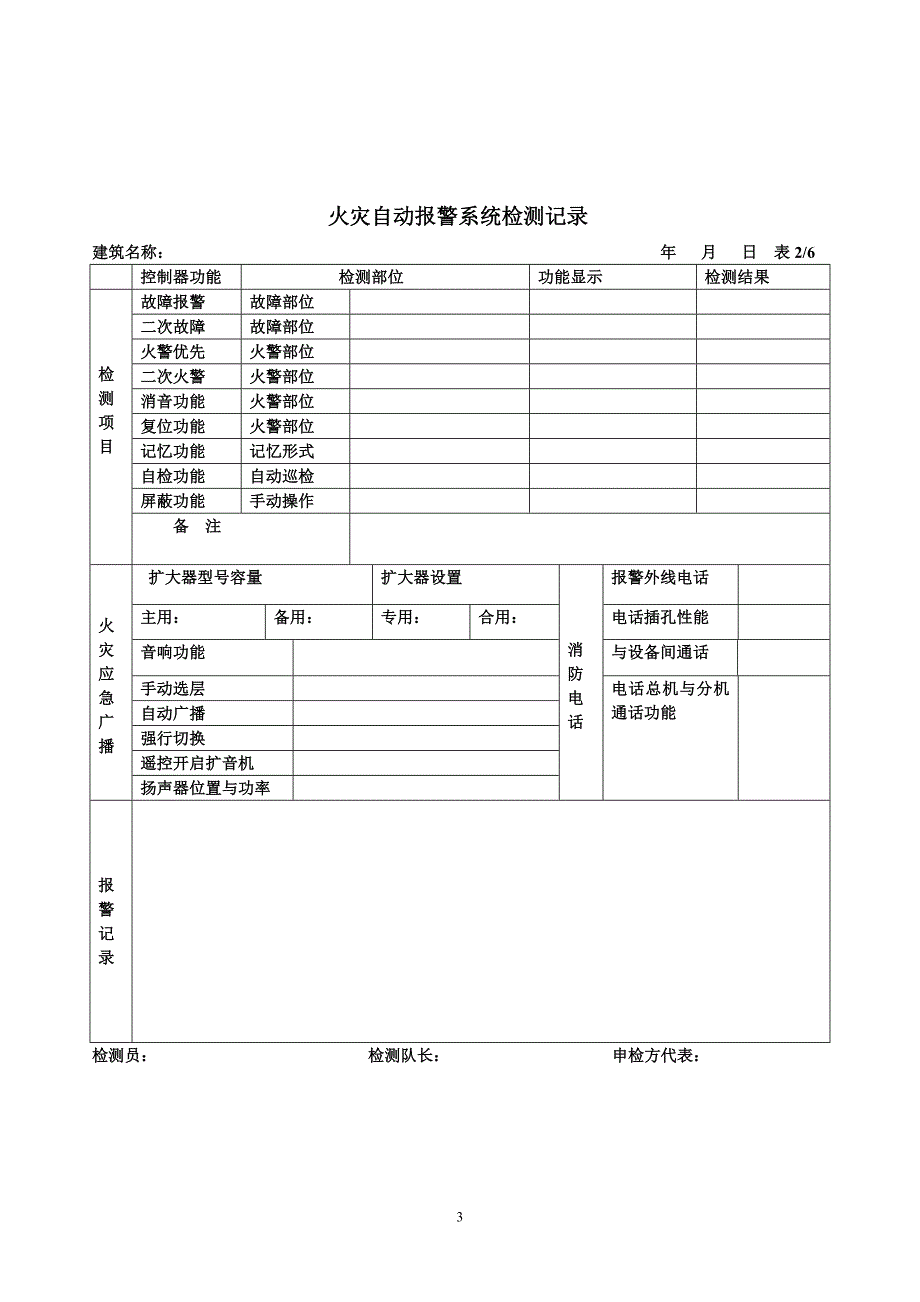 建筑消防设施检测记录_第3页