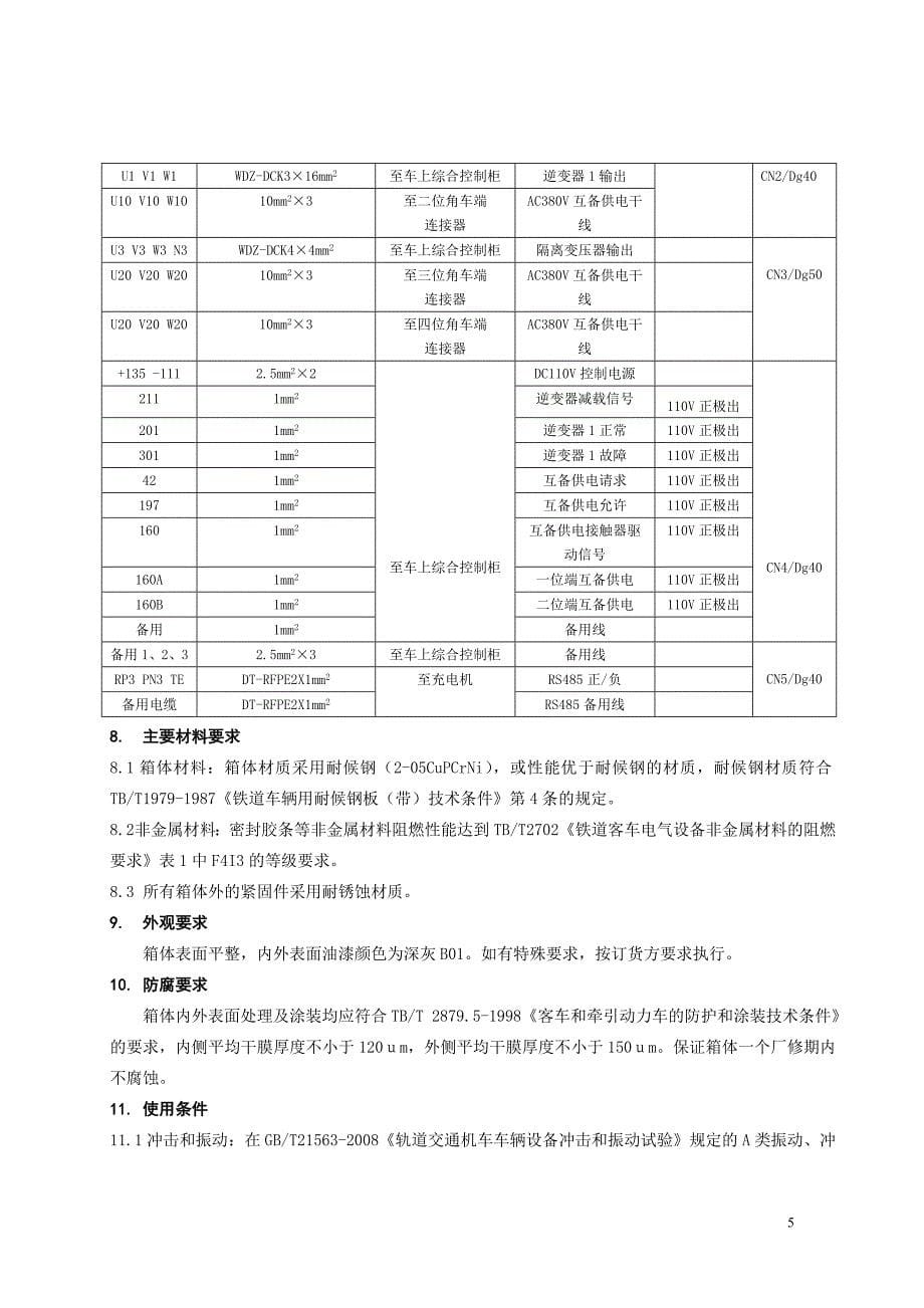 铁路客车车下逆变器技术条件_第5页