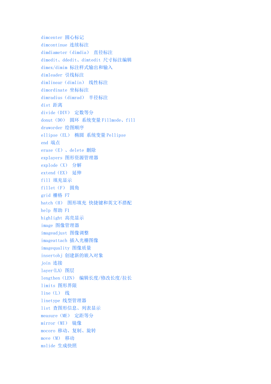 cad 常用功能及参数命令_第2页