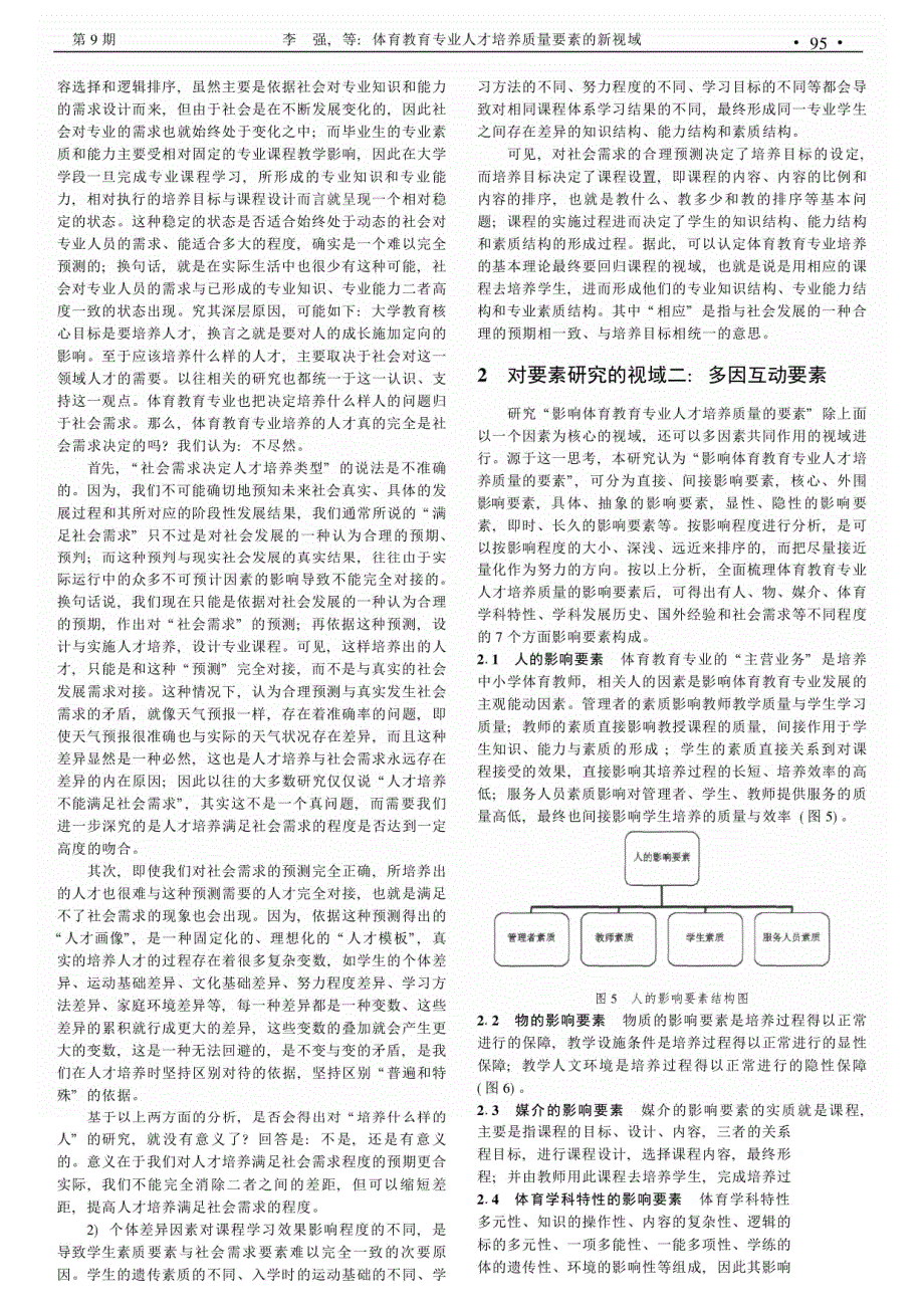 体育教育专业人才培养质量要素的新视域——课程核心与多因互动_第3页