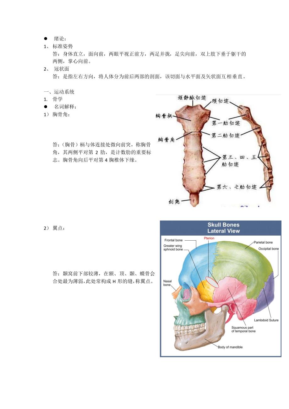 华中科技大学解剖学复习题及答案配图版_第1页