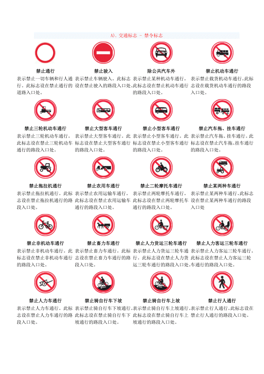 交通标志图片图解大全_第1页