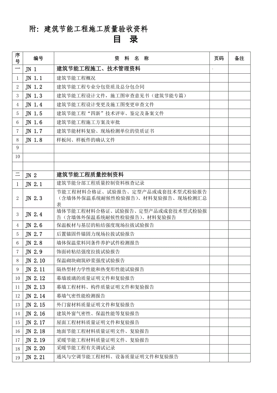 节能验收资料全套_第1页