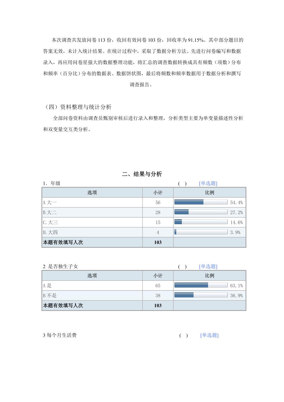 大学生生活状况调查报告及论文_第3页