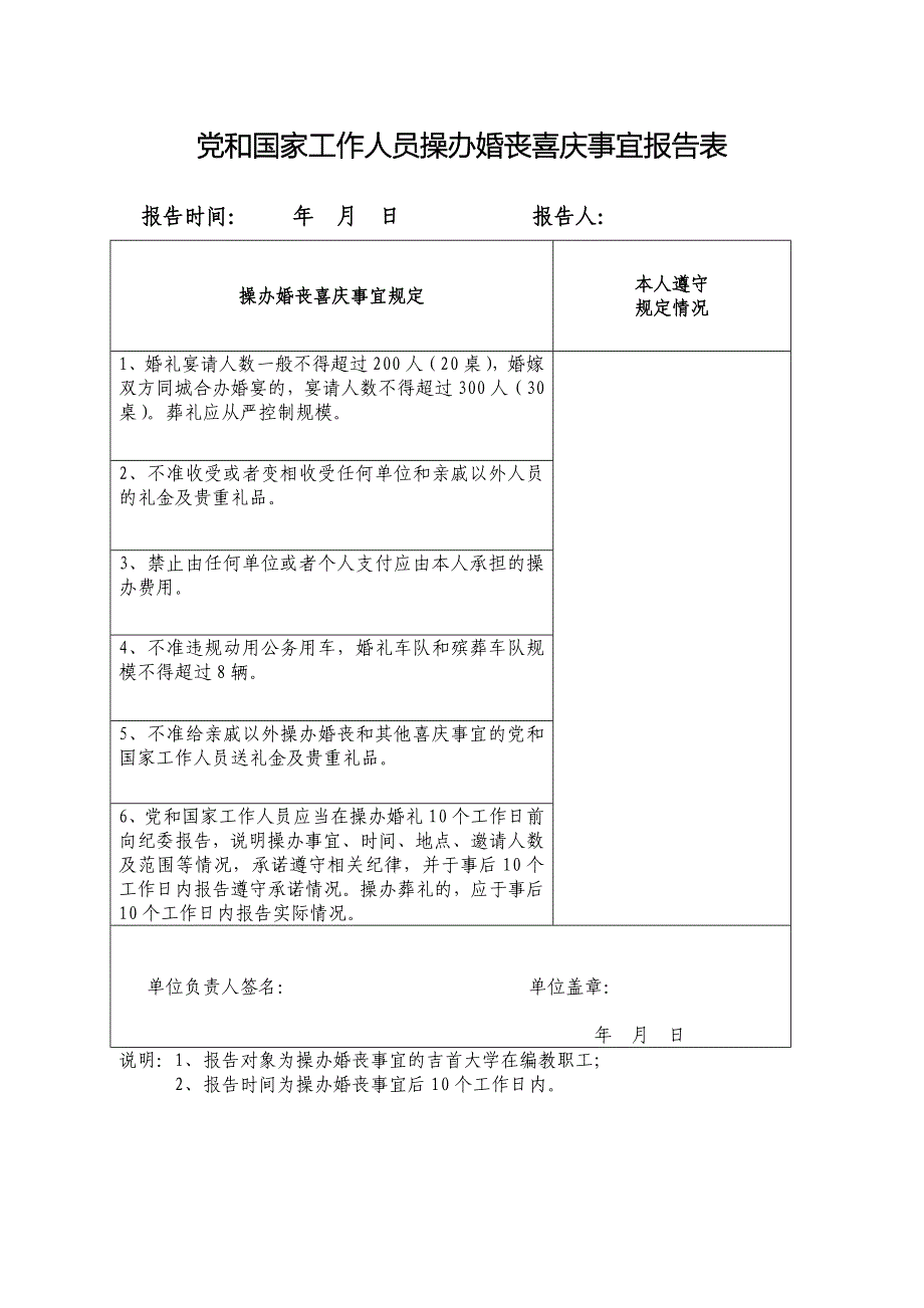 党和国家工作人员操办婚庆事宜申报表_第2页