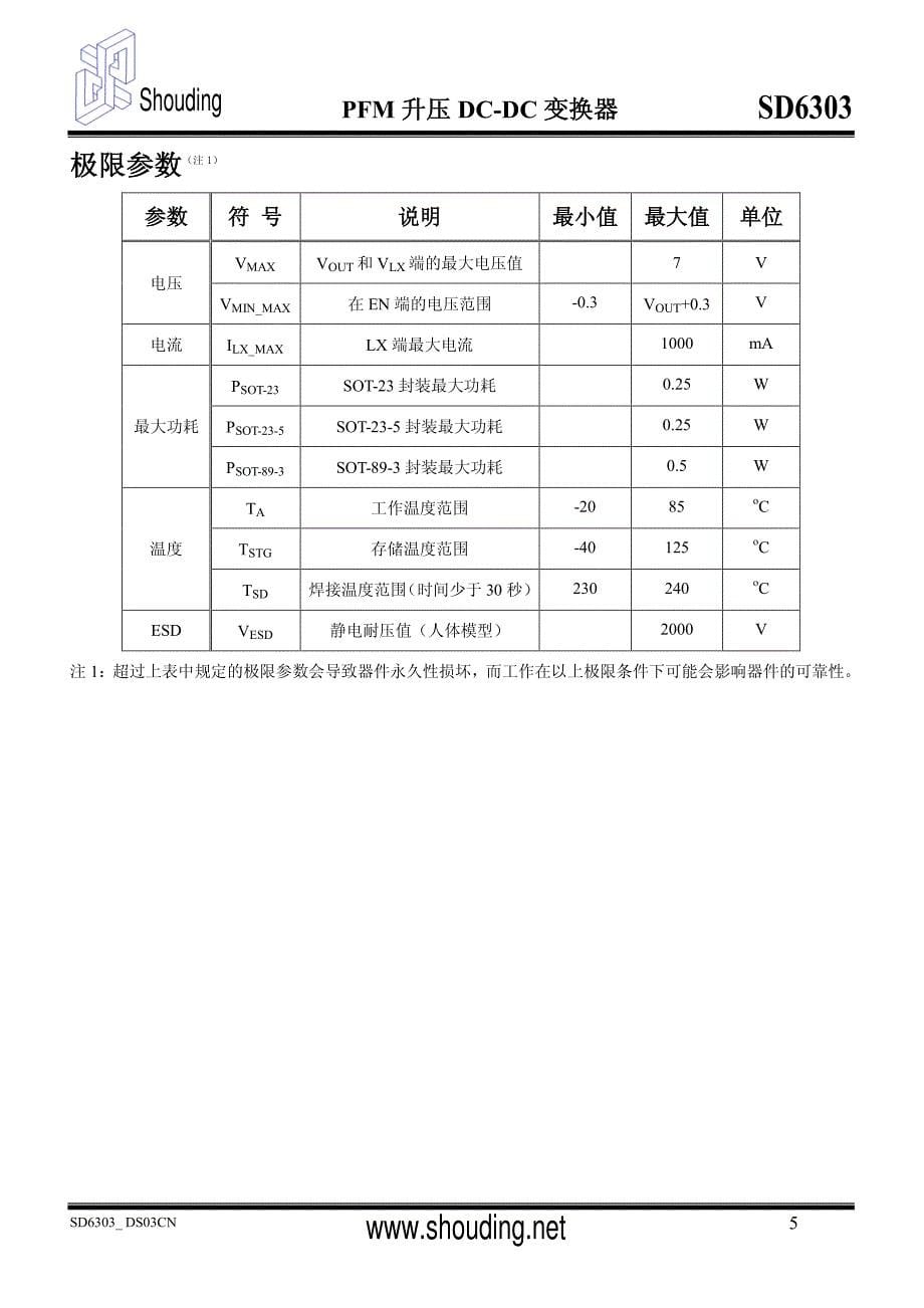 sd6303 pfm 升压dc-dc变换器_第5页