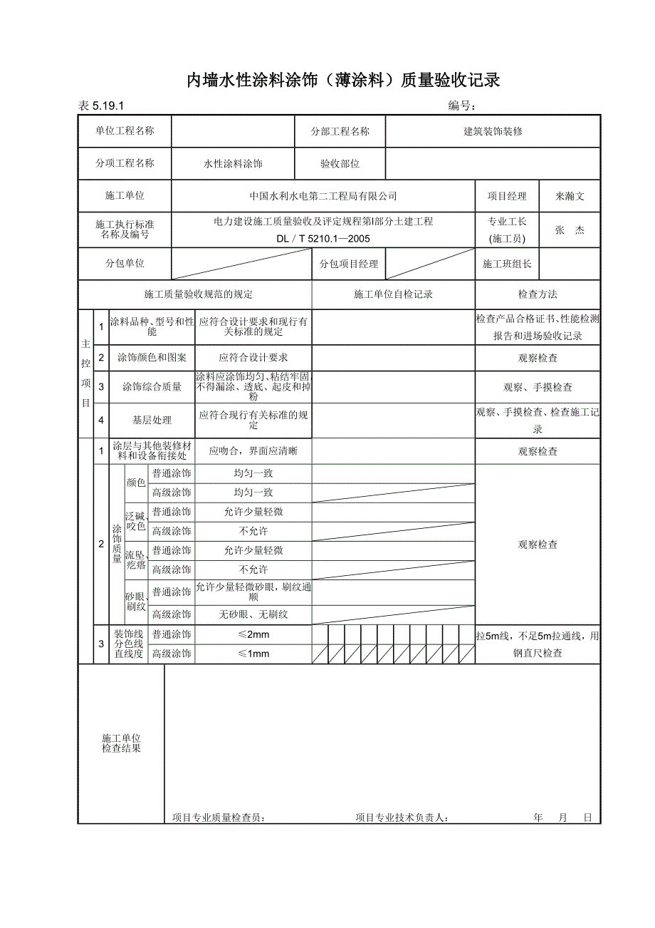 内墙水性涂料涂饰检验批_第1页