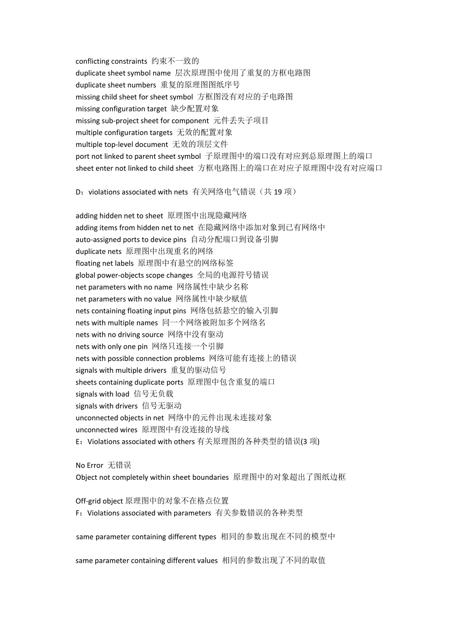 protel中erc检查错误中英对照大全_第2页