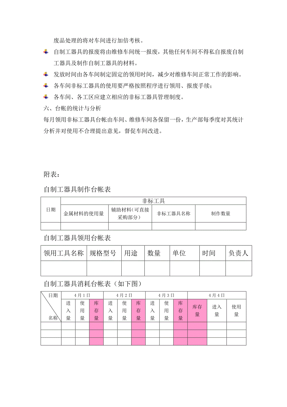 自制工器具制作及领用管理方案_第3页