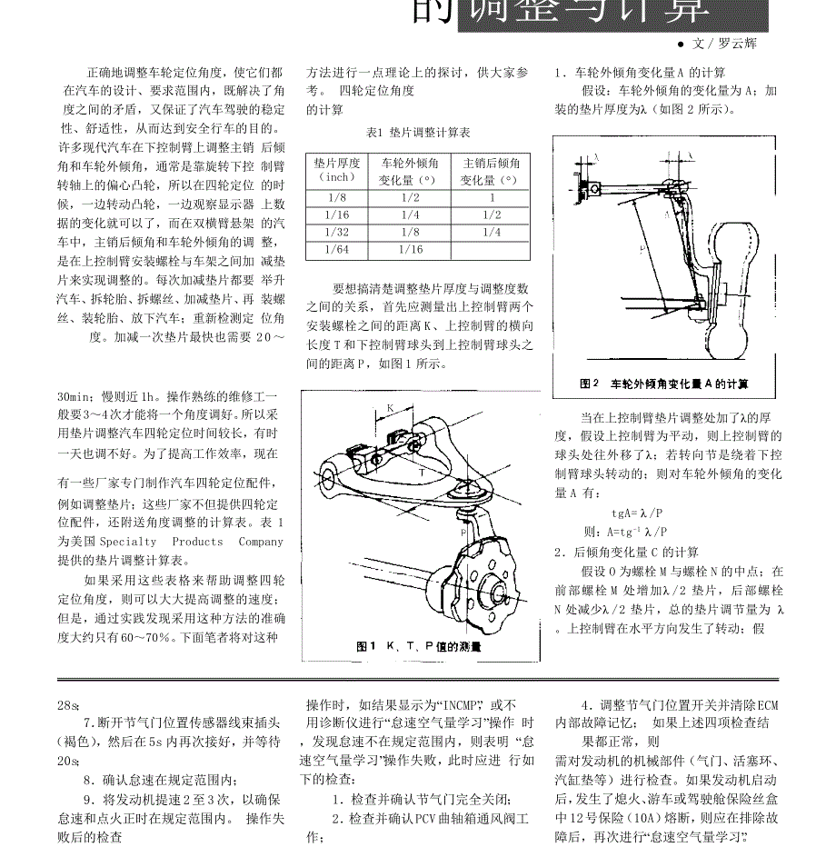 四轮定位垫片的调整与计算_第1页