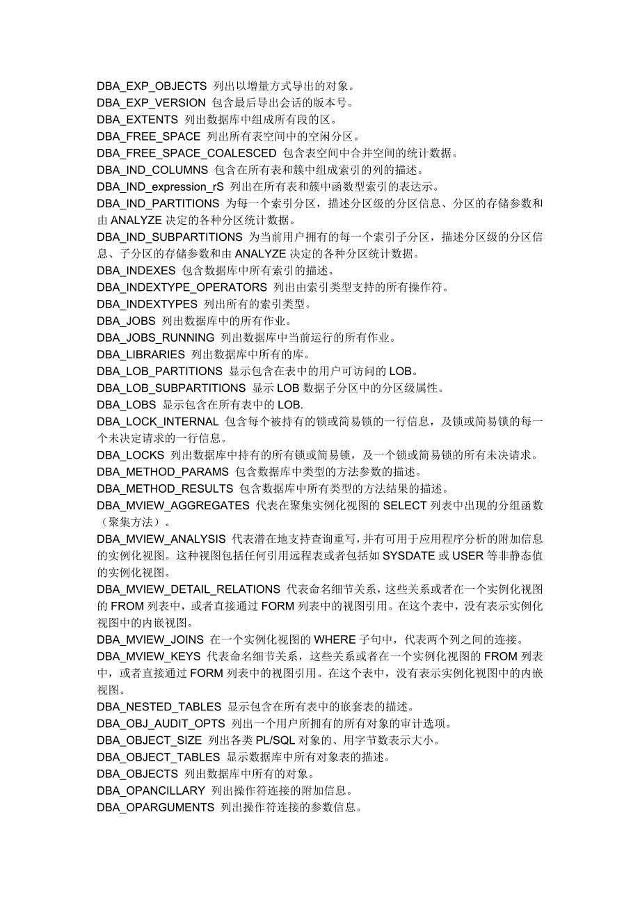 oracle系统视图大全_第2页