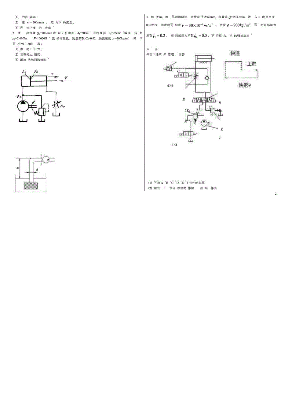 2015年电大《液压气动技术》期末考前复习试题及参考答案资料_第2页