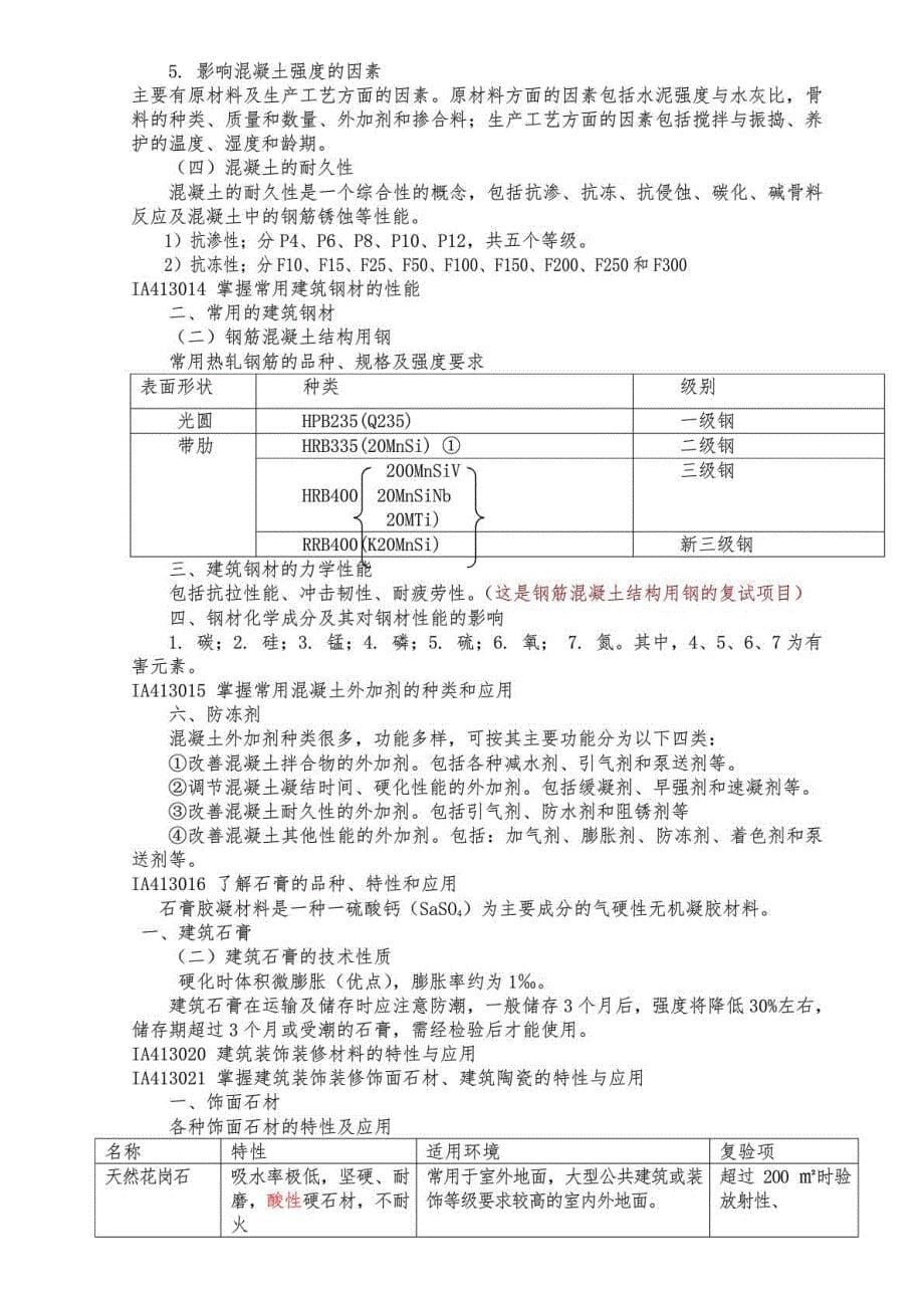 2015年最新一级建造师建筑工程实务知识总结大全_第5页