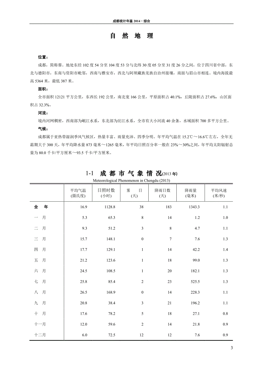 成都统计年鉴2014-综合_第1页