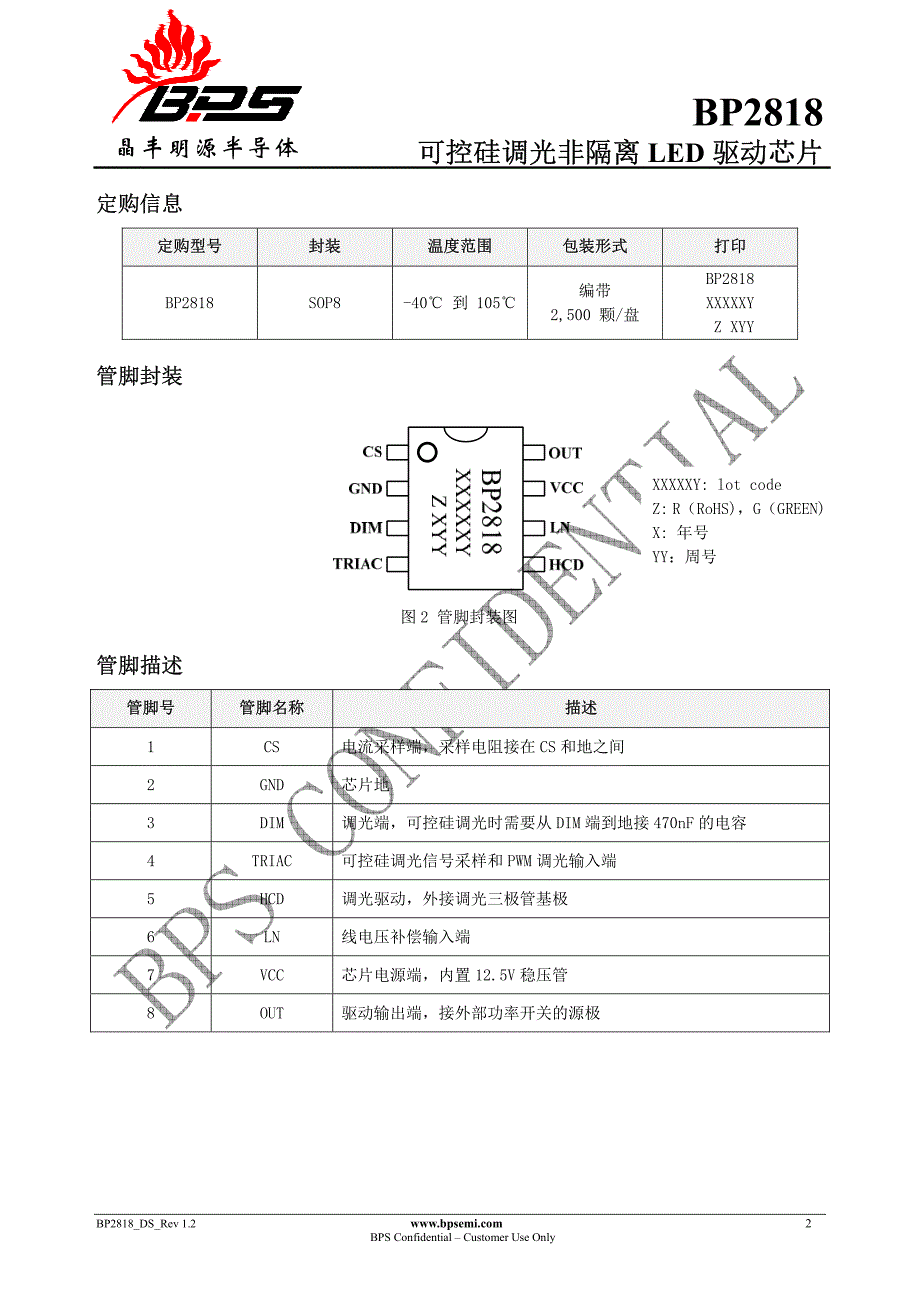 可控硅调光非隔离led驱动芯片_第2页