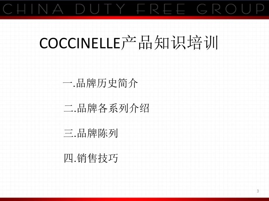 coccinelle产品知识培训_第1页