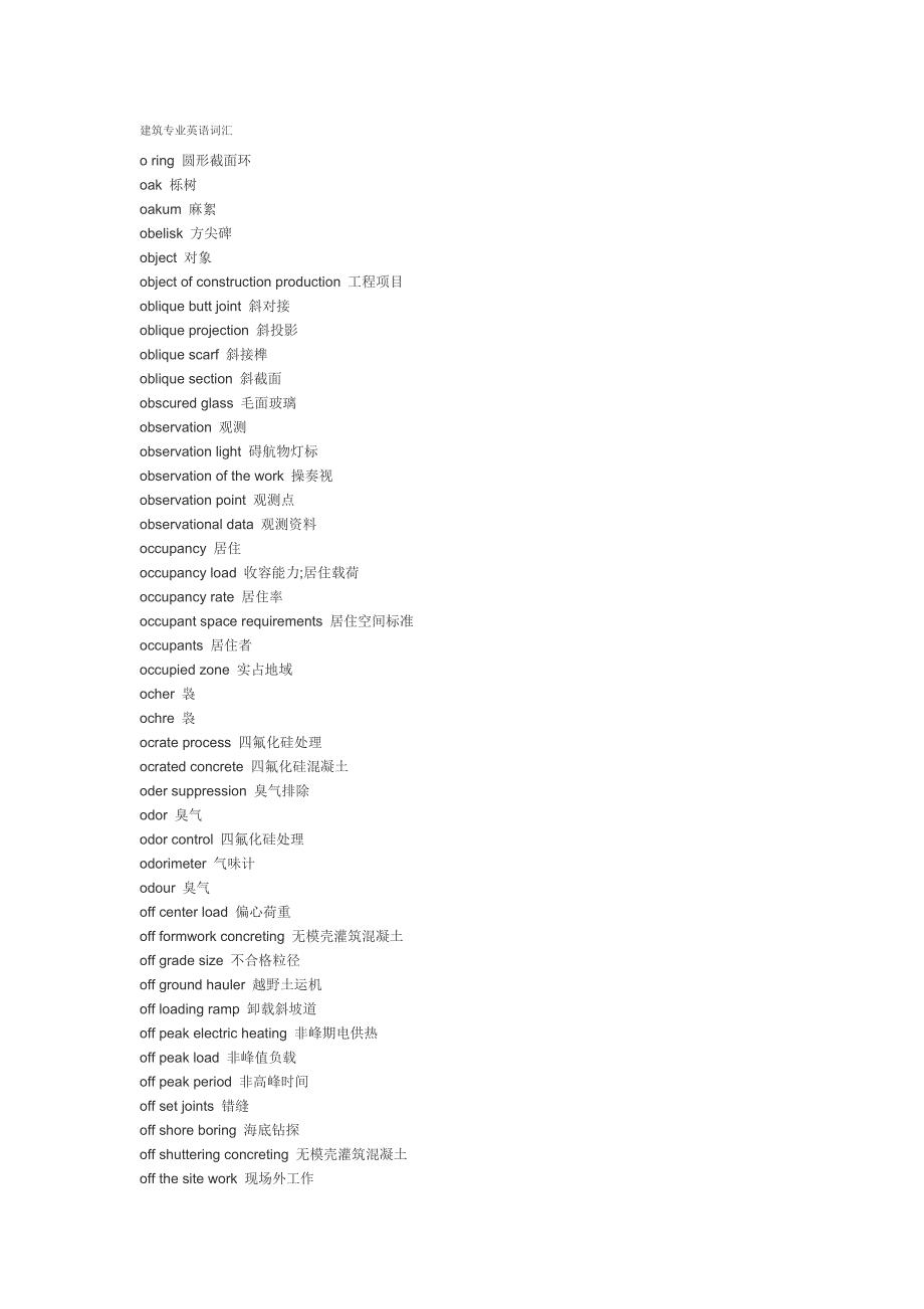 建筑专业英语词汇_第1页