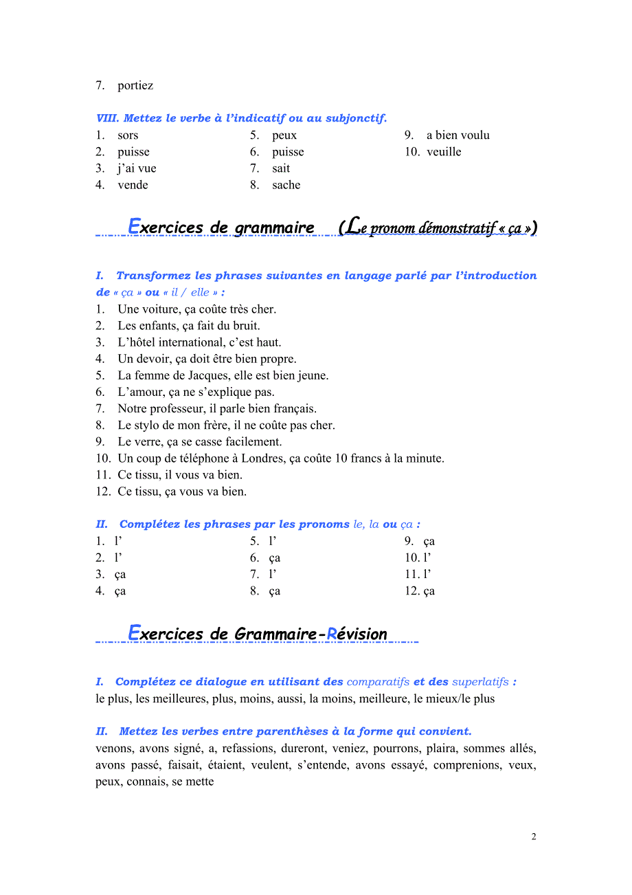 法语综合教程第三册第六课练习答案_第2页