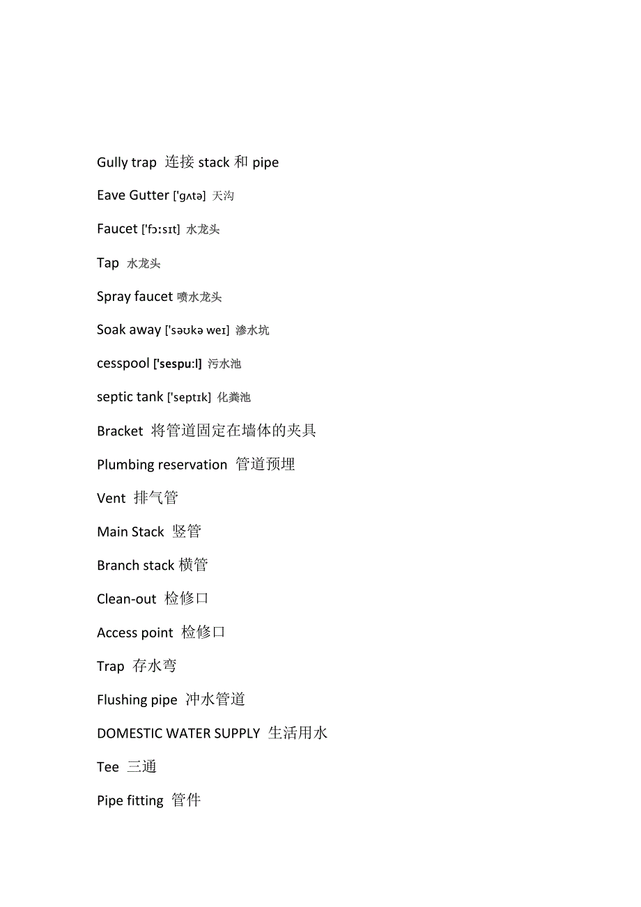 管道,风管,排水,燃料专业英语词汇_第3页