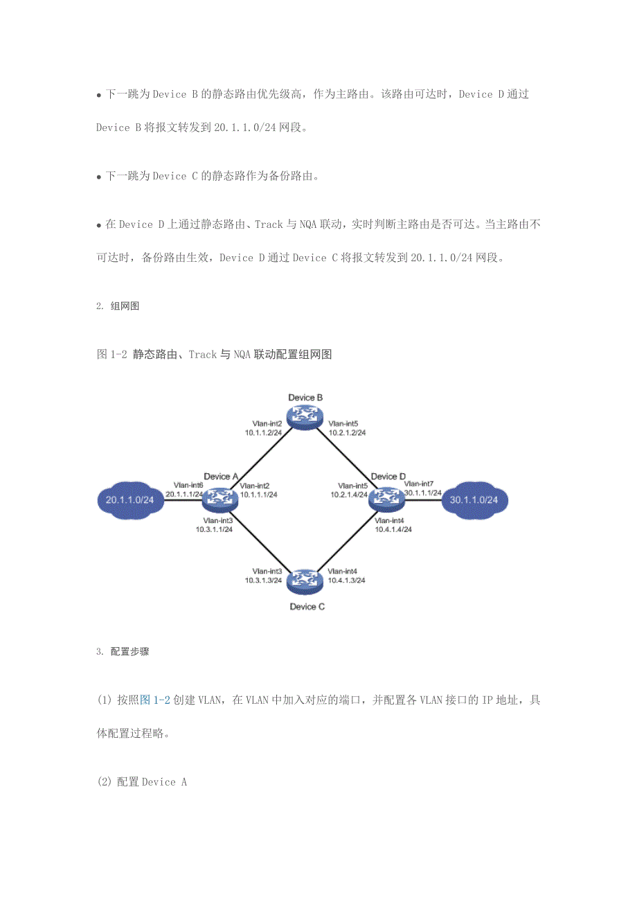 h3c的静态路由、track与nqa联动配置举例_第2页