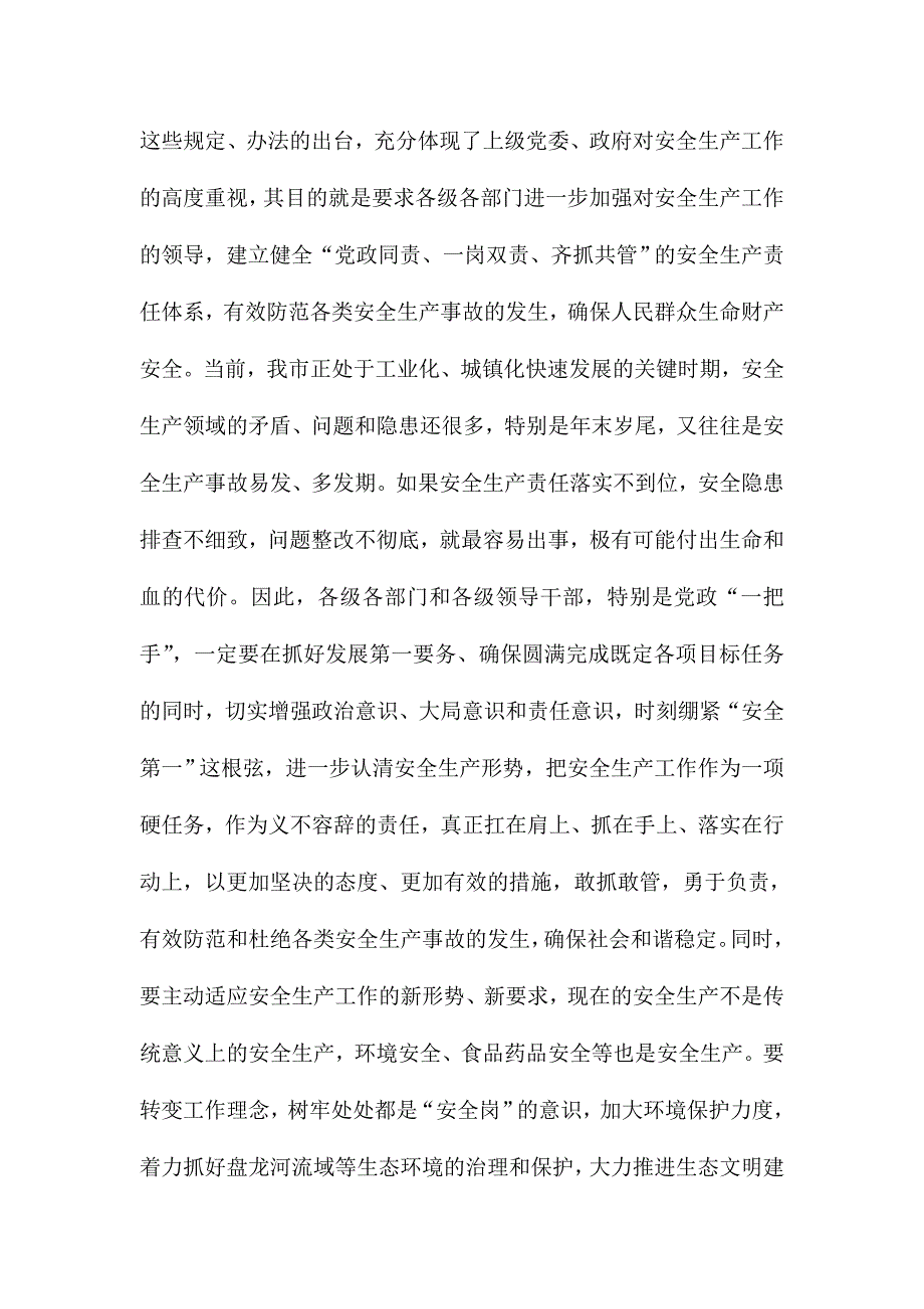 XX市委领导在安全生产座谈会讲话2800字范文稿_第2页