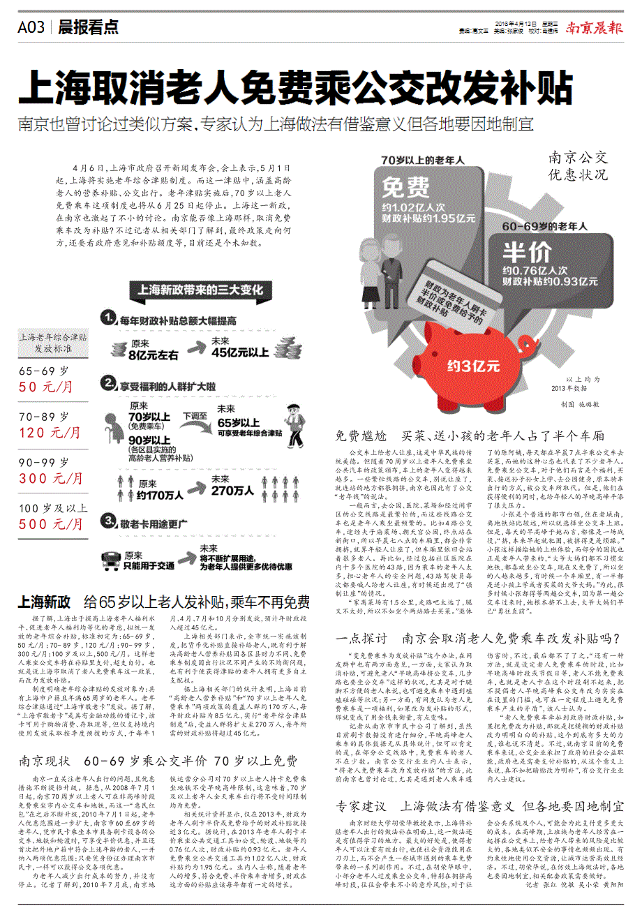 上海取消老人乘公交改发补贴_第1页