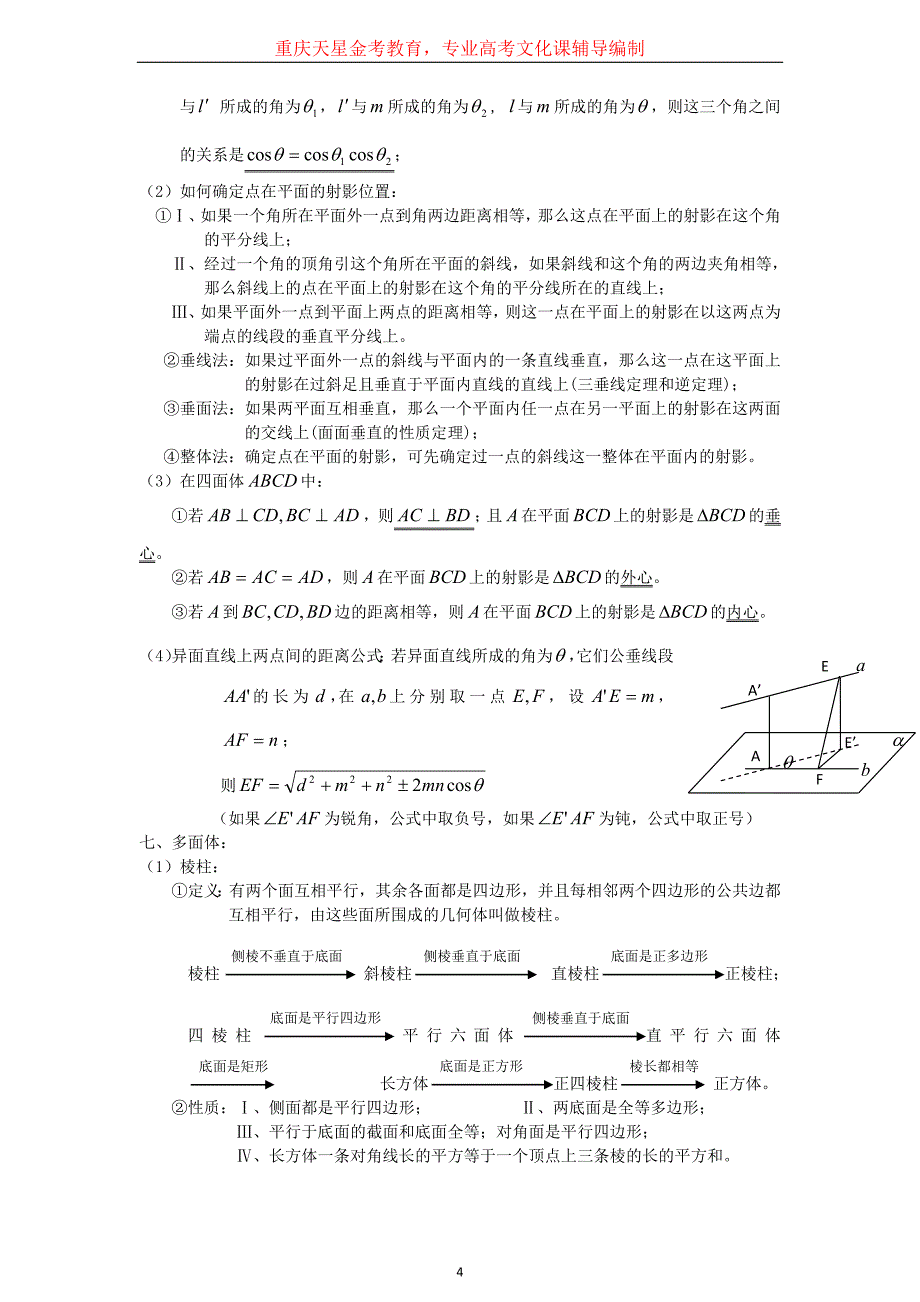 高考立体几何知识点详细总结_第4页