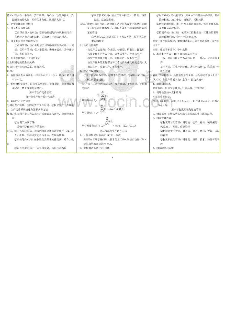 2015年中级经济师工商管理重要考点_第5页