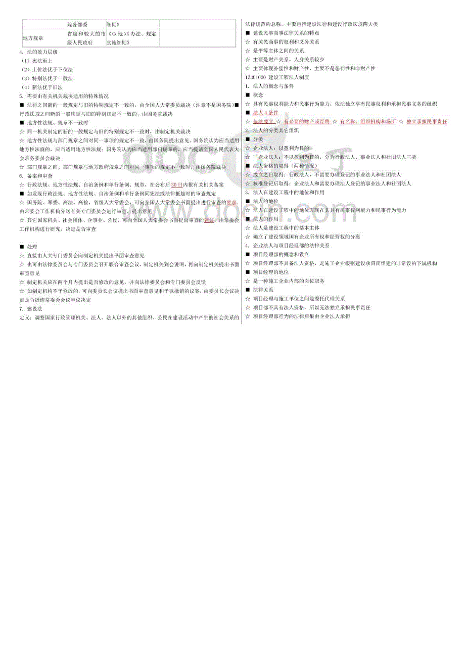 2015年一级建造师建设工程法规个人笔记资料_第3页