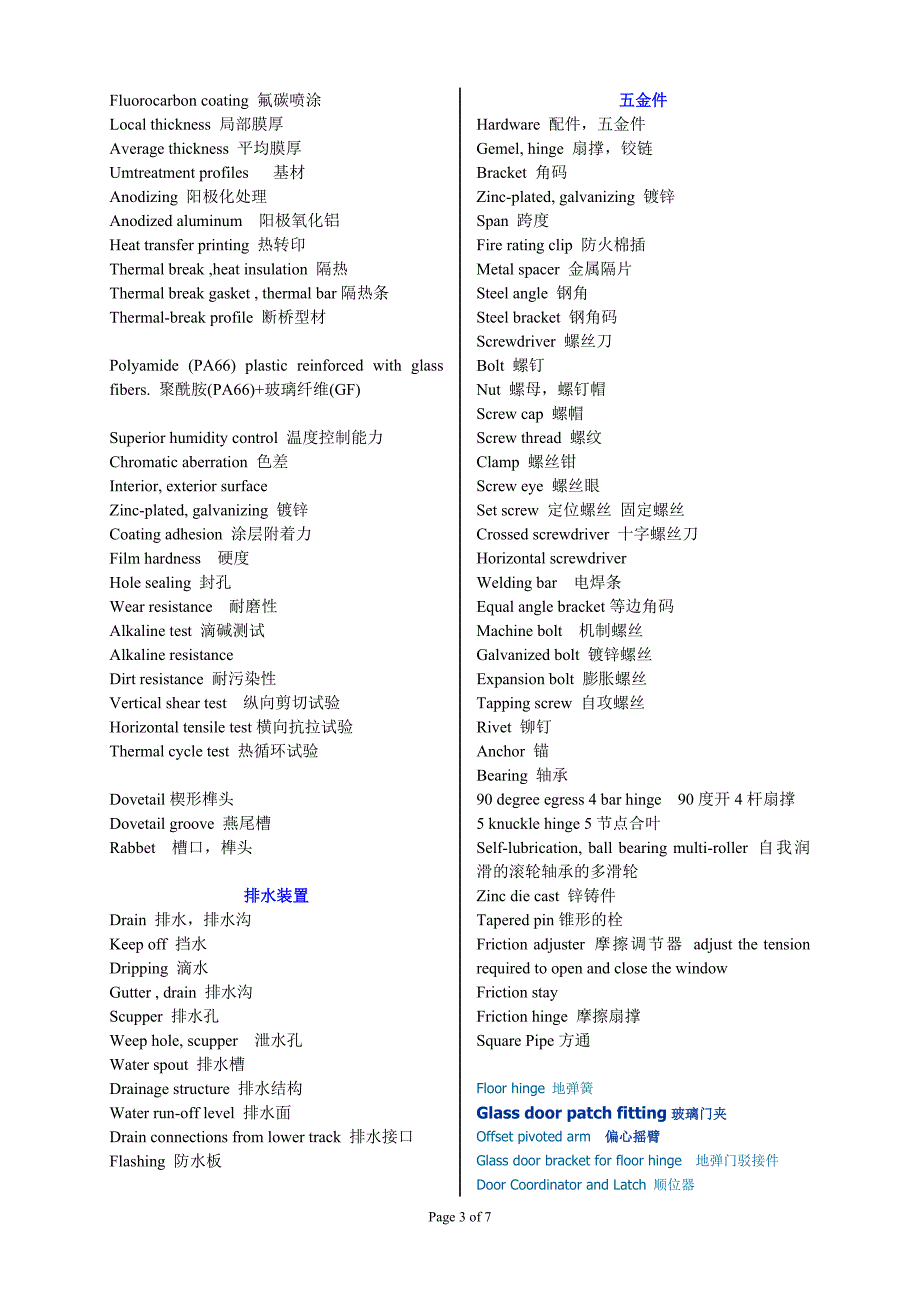 建筑和门窗专业名词_第3页