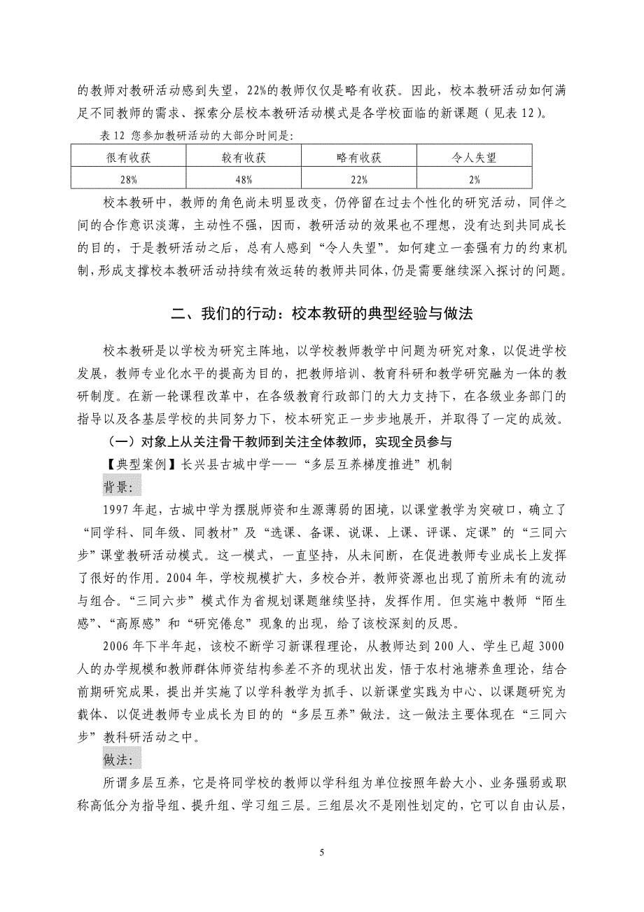 上海市宝山区校本教研情况调研报告(节选)_第5页