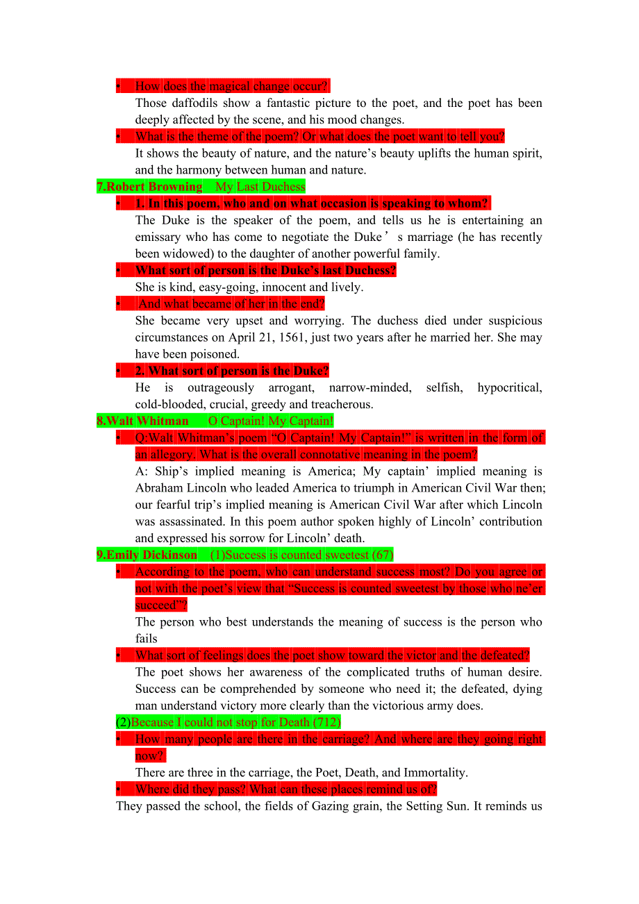 英美文学欣赏考题整理及答案_第3页