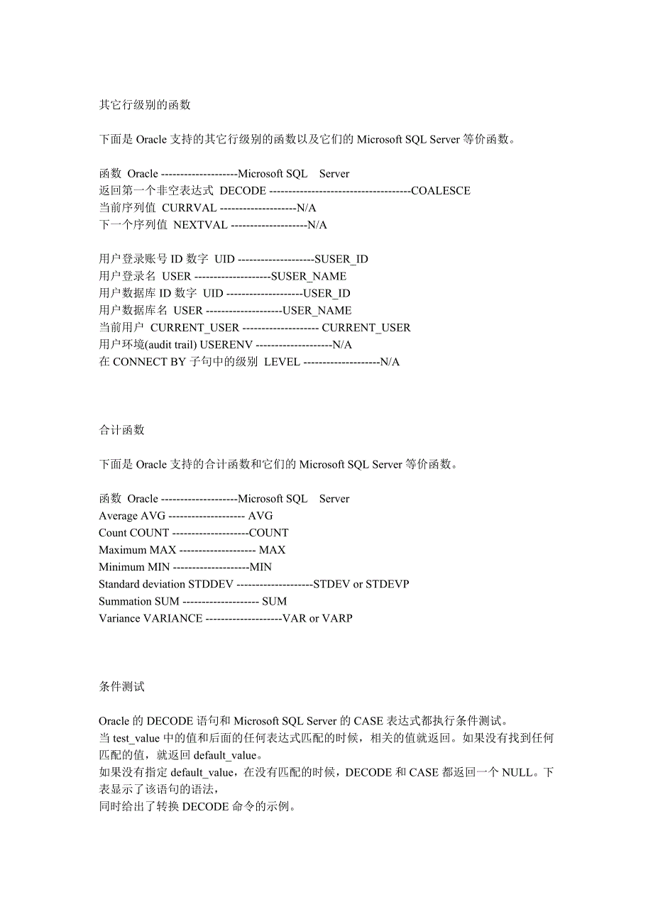 oracle和sql语法区别归纳_第3页