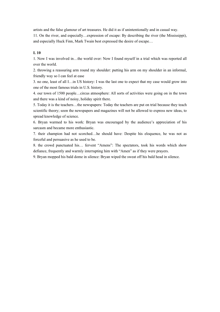 英语专业高级英语第一册期末考试句子分析paraphrase_第4页