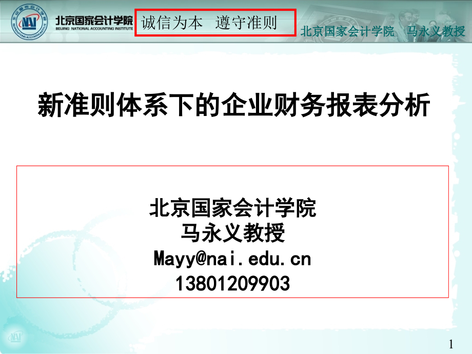 新准则体系下的企业财务报表分析_第1页