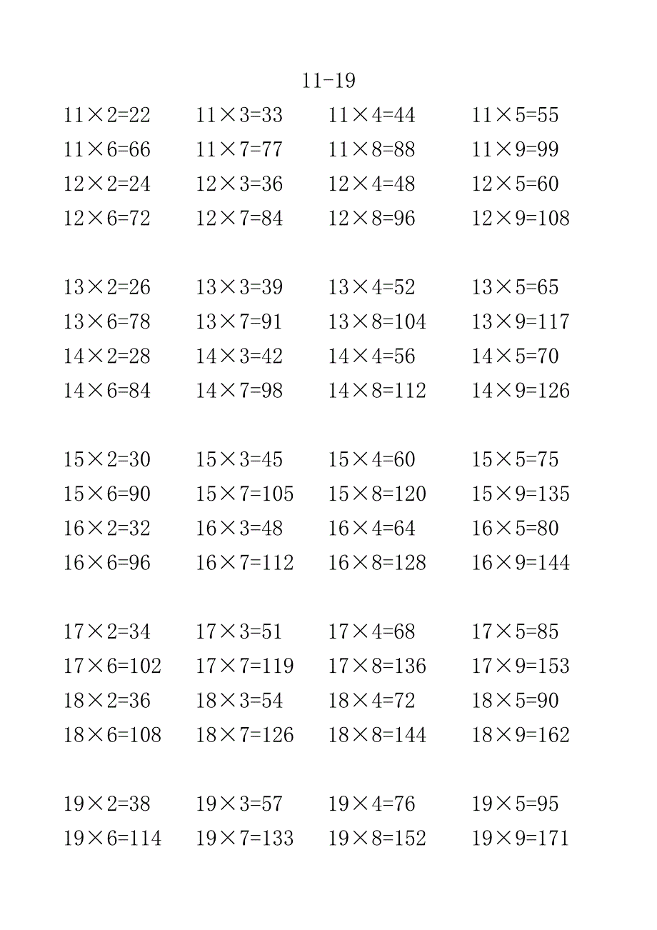 人教版小学数学两位数乘一位数口算题卡全套_第2页