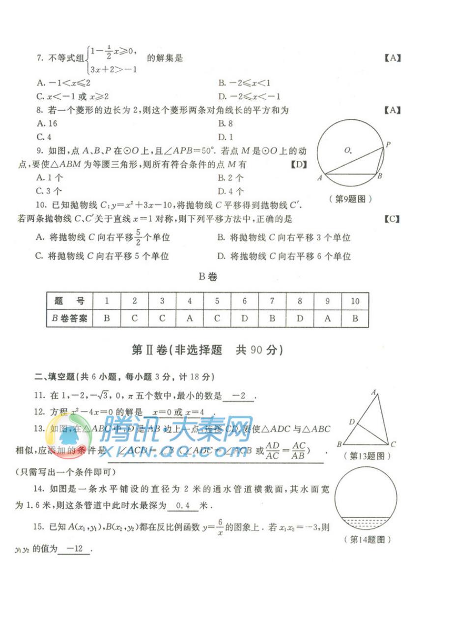陕西省2010年中考数学试题_第2页