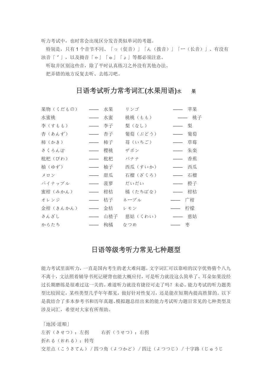 日语一级能力考支招_第5页