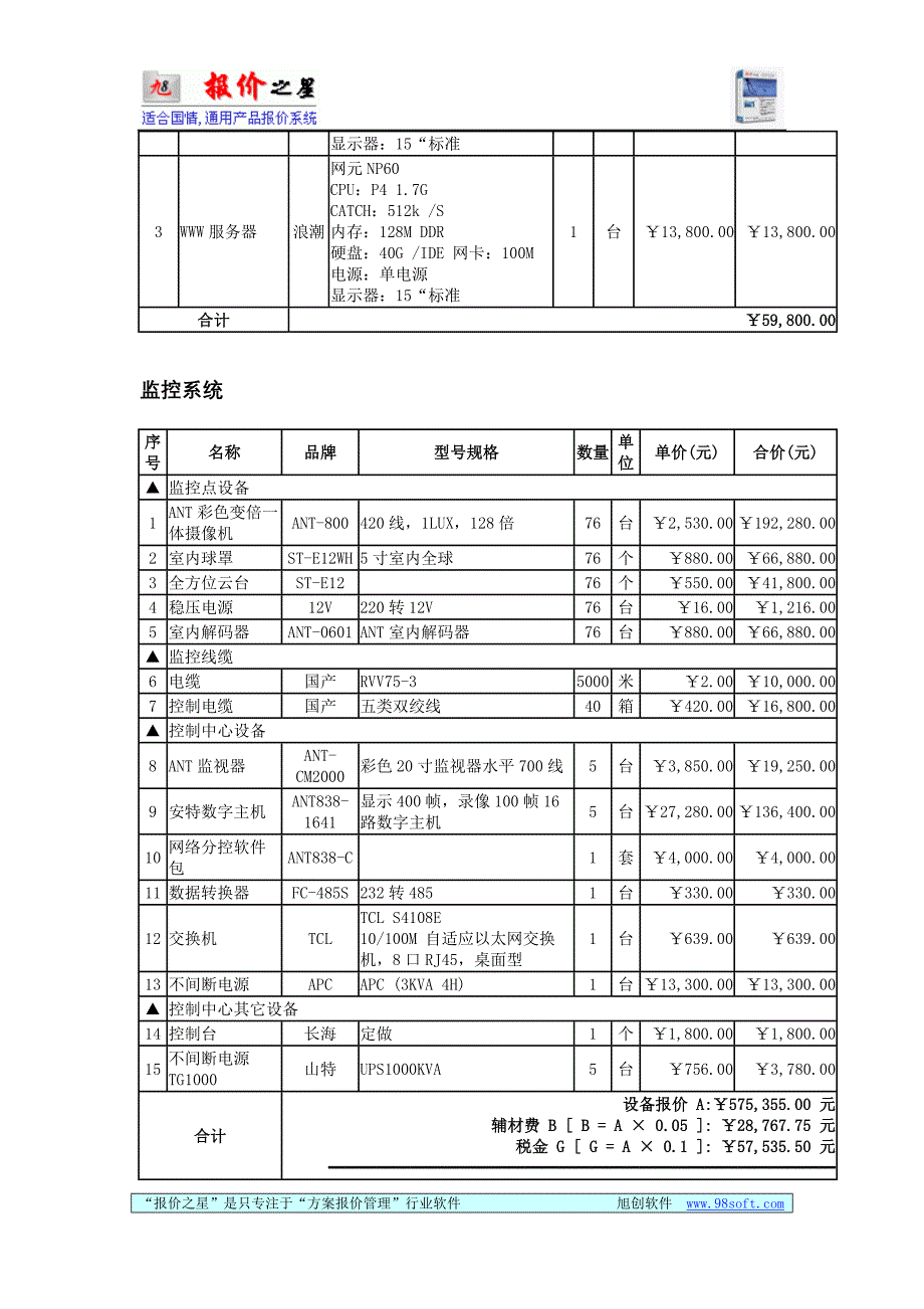 网络设备报价表_第3页