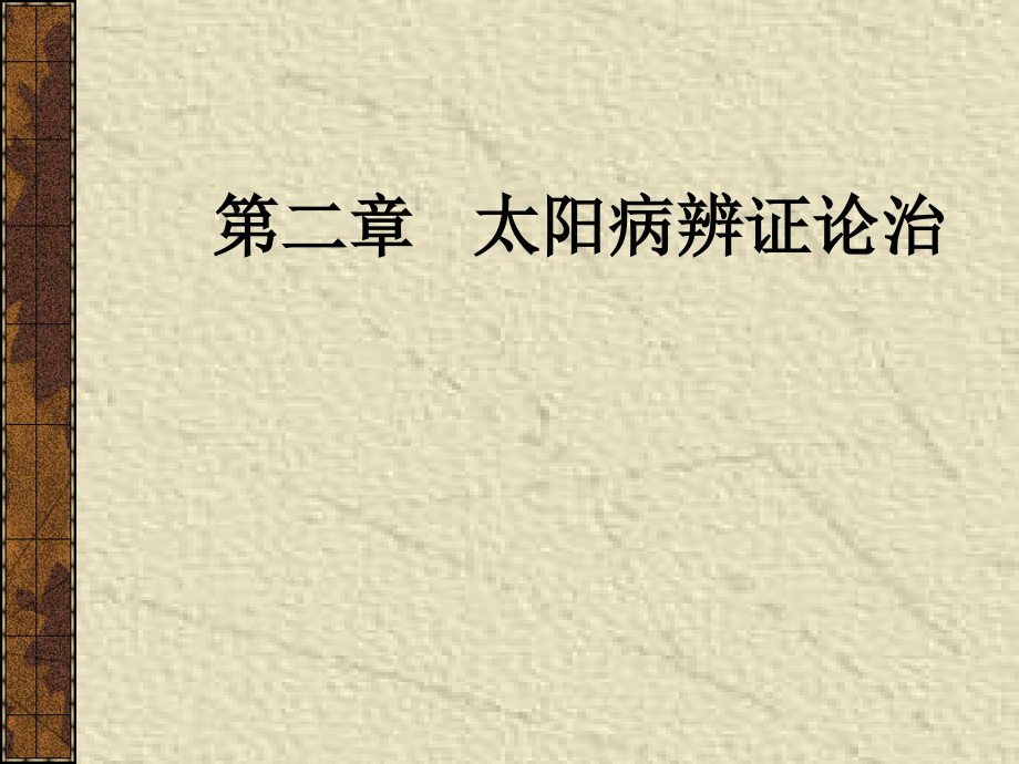 第二章 太阳病辨证论治_第1页