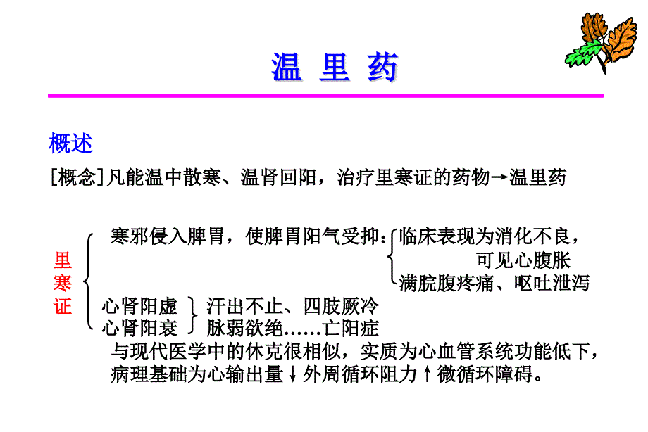 中药药理学温里药_第1页