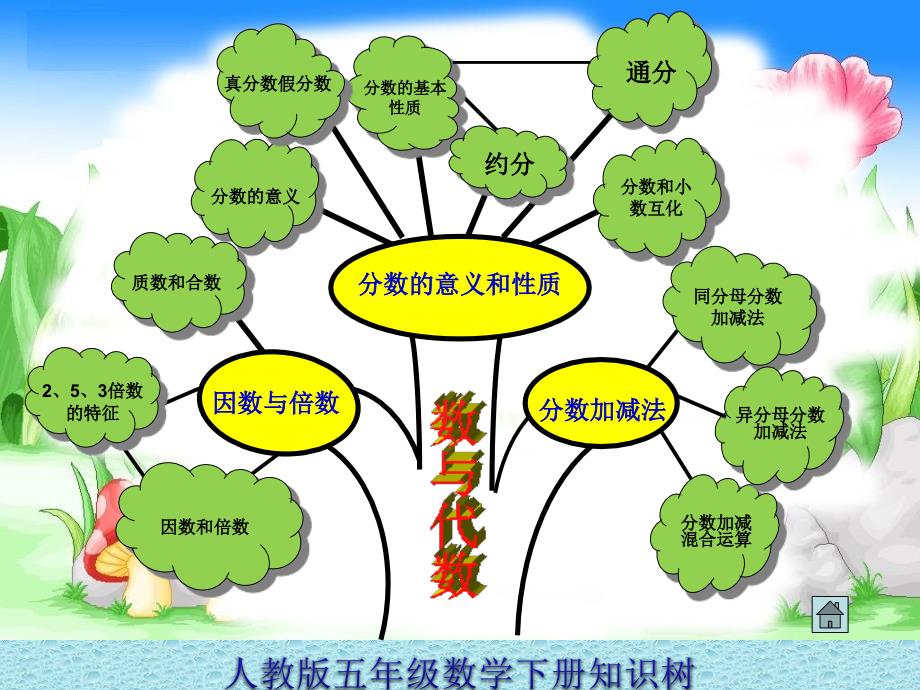 人教版小学五年级下册数学知识树_第3页