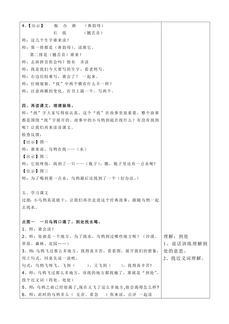 人教版小学语文教案《乌鸦喝水》上课教案）_第3页