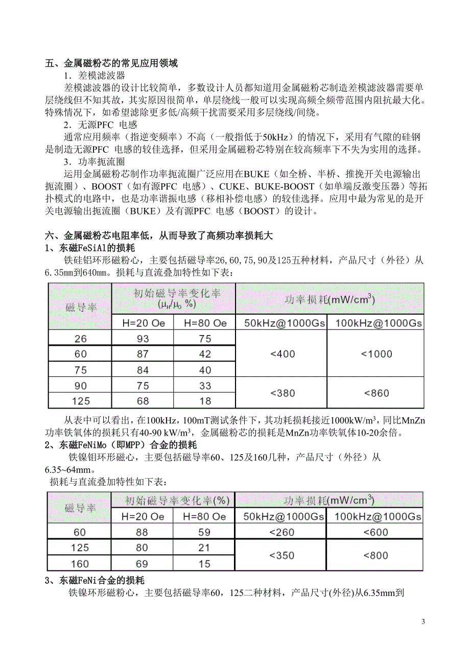 金属磁粉芯和mnzn铁氧体的对比分析-蒋胜勇_第3页
