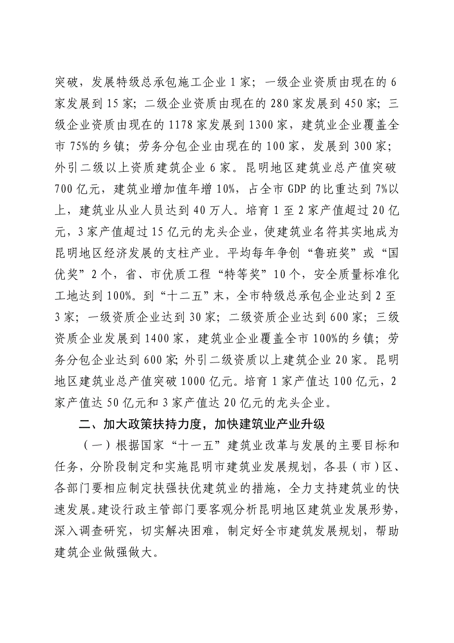 昆明市进一步开放建筑市场大力发展建筑产业的实施意见_第2页