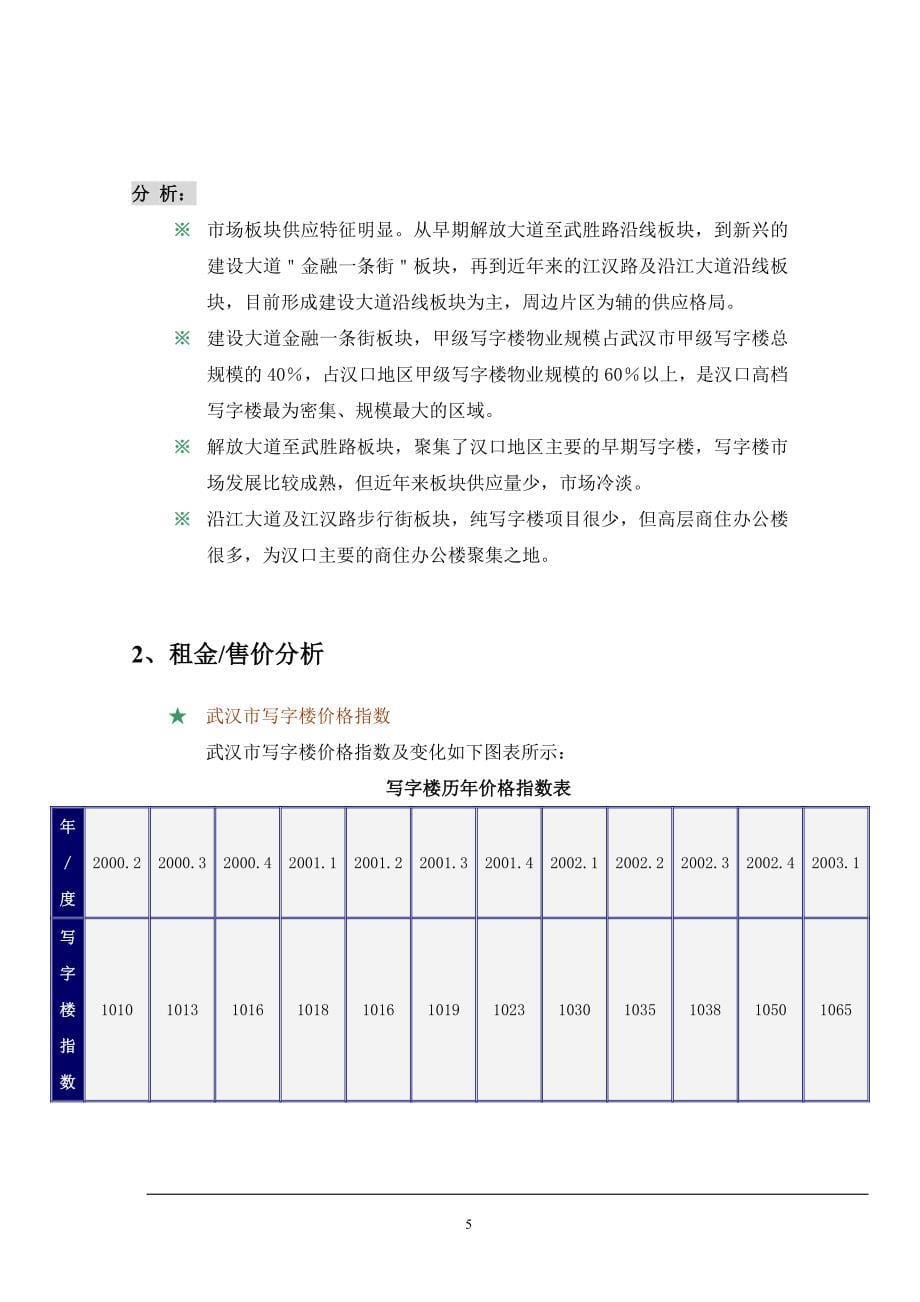 汉口西北湖写字楼项目分析报告_第5页