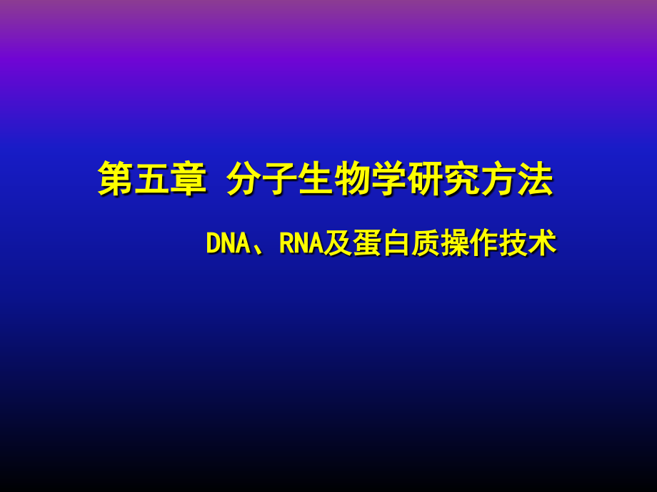 第五章分子生物学研究方法上_第1页