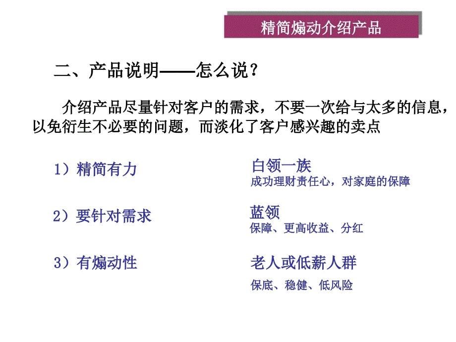 银行保险如何精简煽动介绍产品_第5页