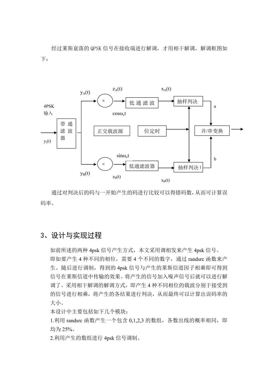 基于matlab的mpsk信号在莱斯衰落信道下的性能仿真_第5页